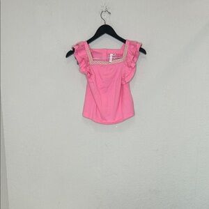 NWOT Janie and Jack Pink Ruffled Blouse